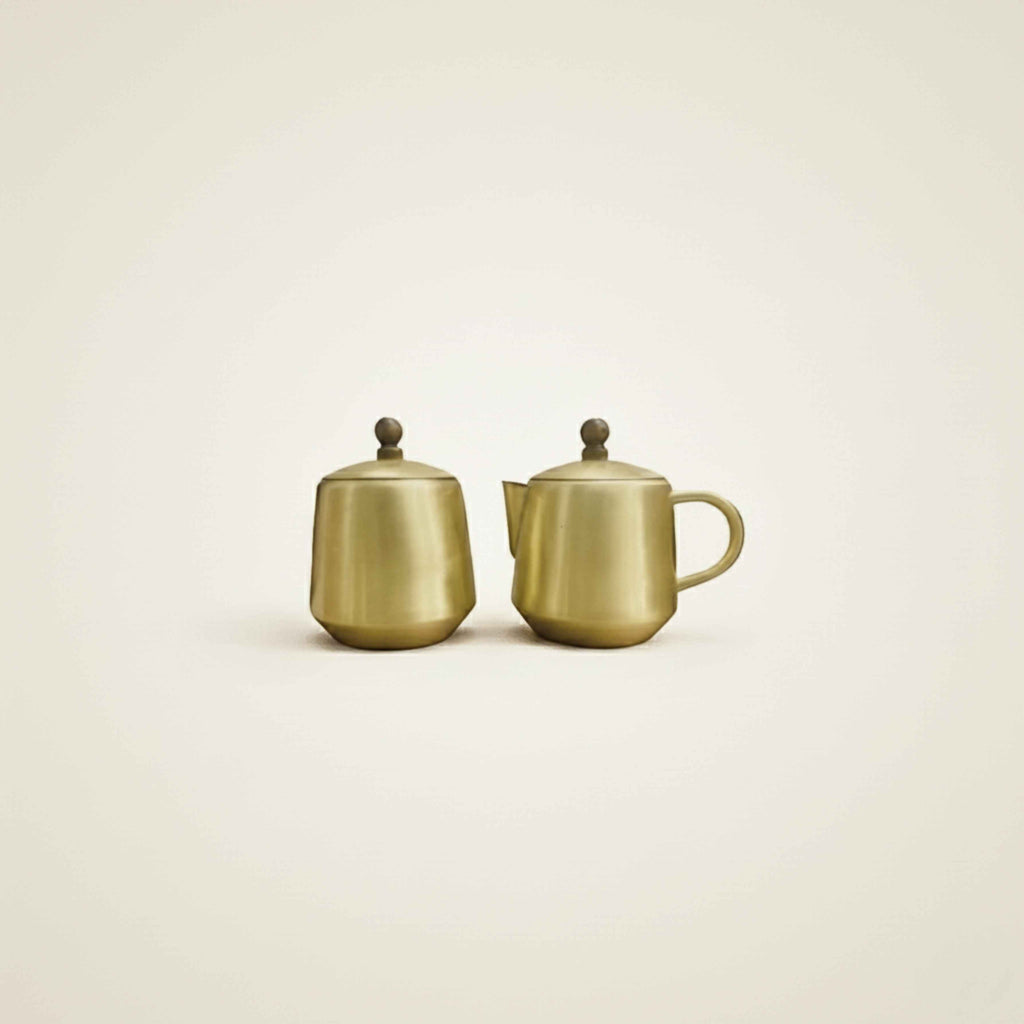 PITAL (BRASS) MILK AND SUGAR POT