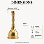 Handcrafted Brass Pooja Bell — Pure Pital, Golden Finish