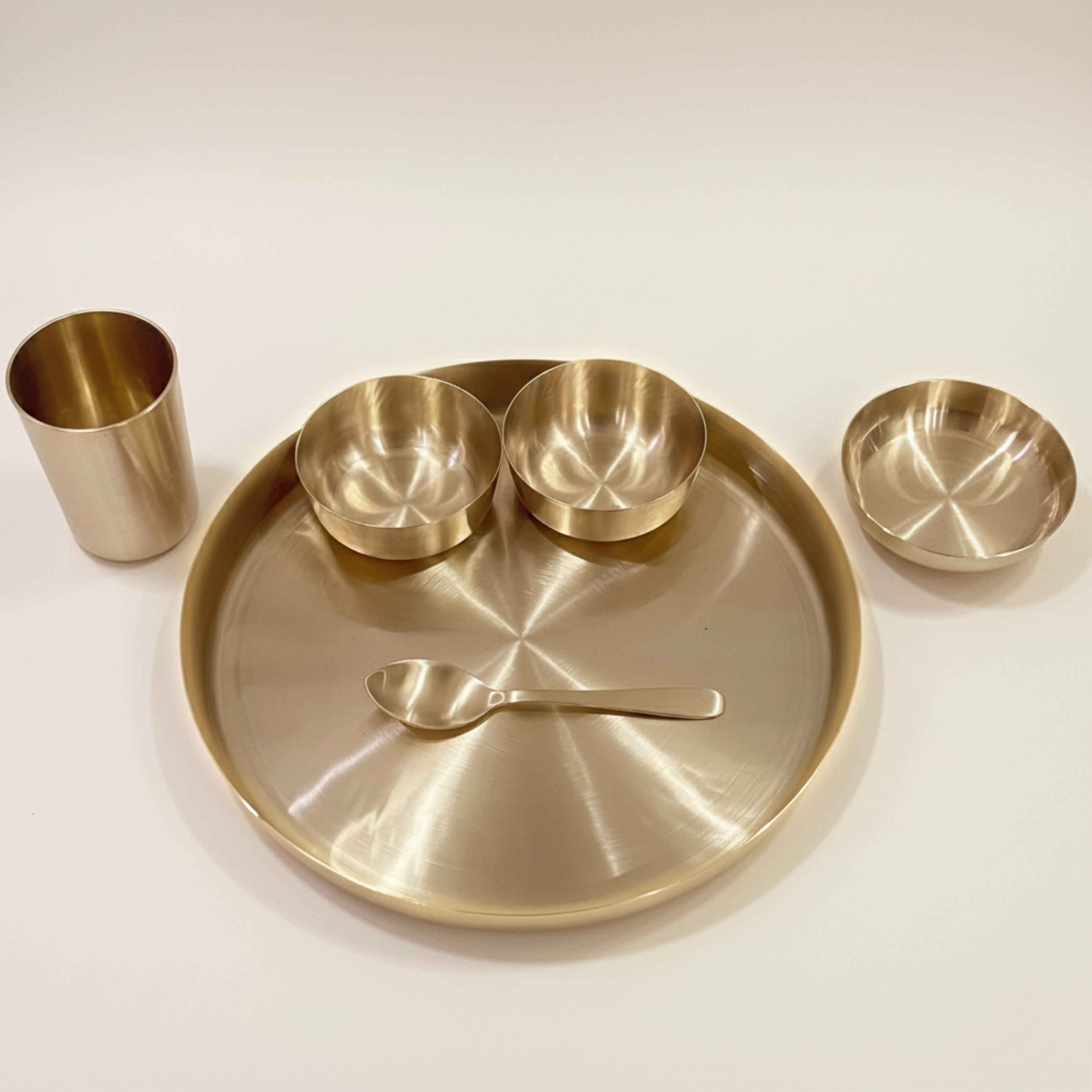 PURE TIN BRONZE (KANSA) DINNER PLATE SET 11''