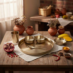 PURE TIN BRONZE (KANSA) DINNER PLATE SET 11''