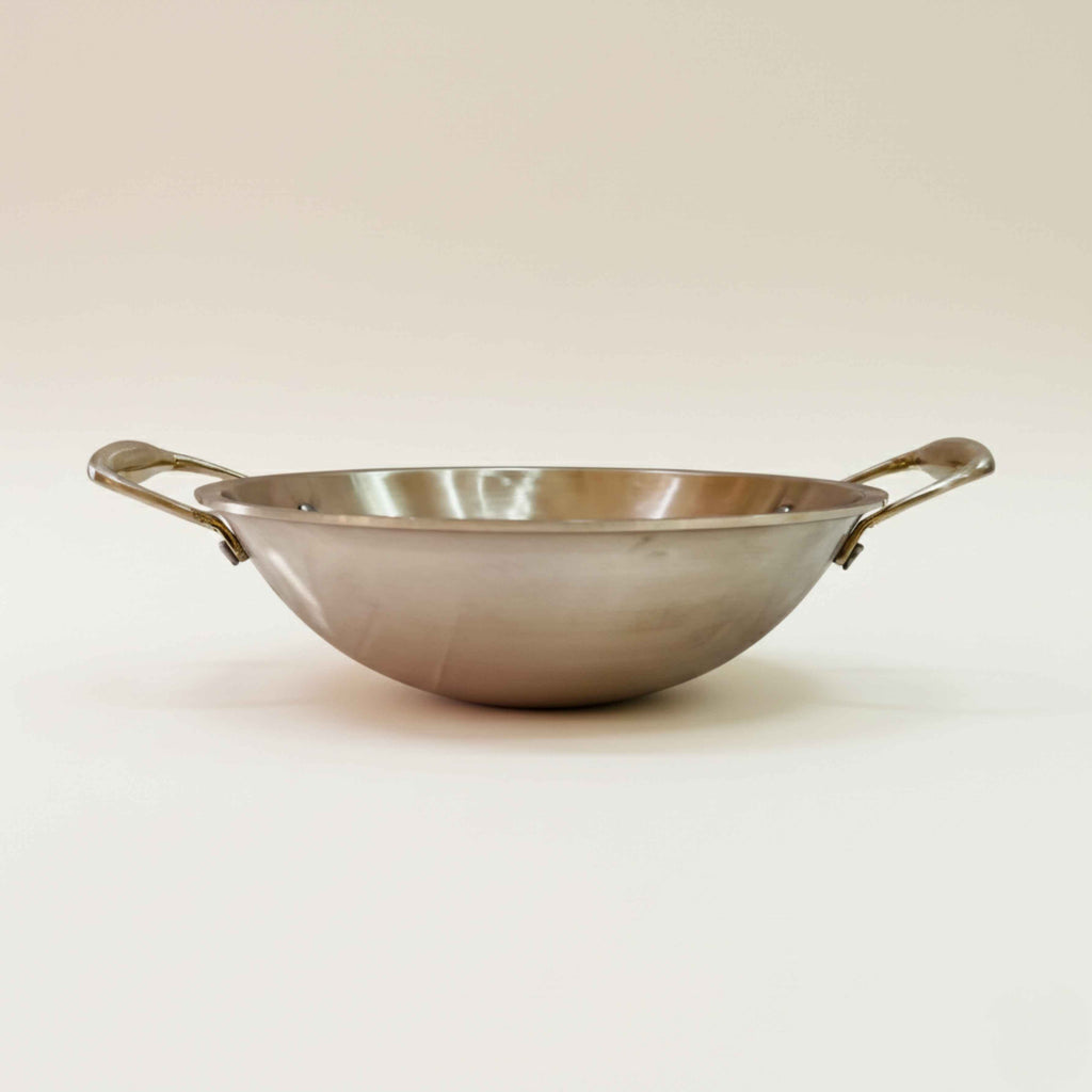 PURE TIN BRONZE (KANSA) KADAI 8''