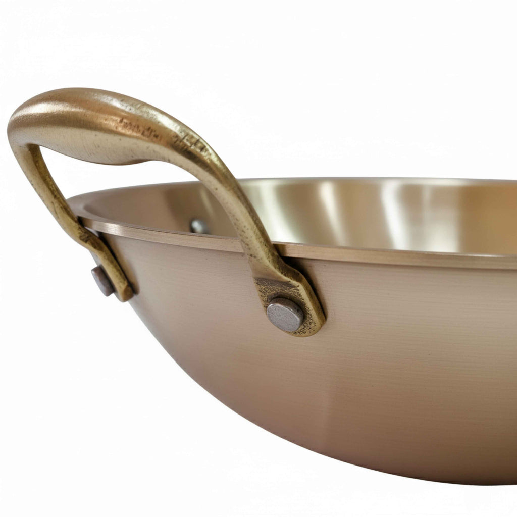 PURE TIN BRONZE (KANSA) KADAI 8''