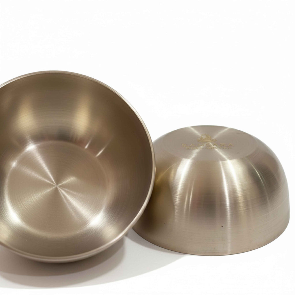 BOL EN BRONZE PUR (KANSA) MUKTA 5'' (Lot de 2)