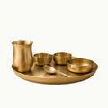 A Bronze mate finish dinner set.